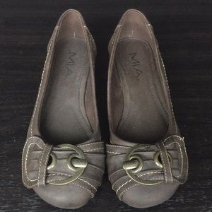 Mia Brown Buckle Flats size 7